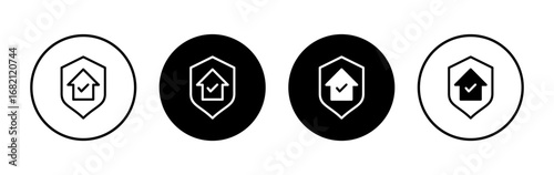 house insurance icon symbol for apps and websites. house protection sign and symbol