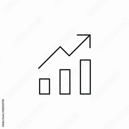 rising bars icon sign vector