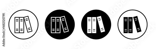 Library icon symbol for apps and websites. education sign and symbol
