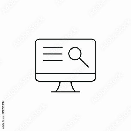 search monitor icon sign vector