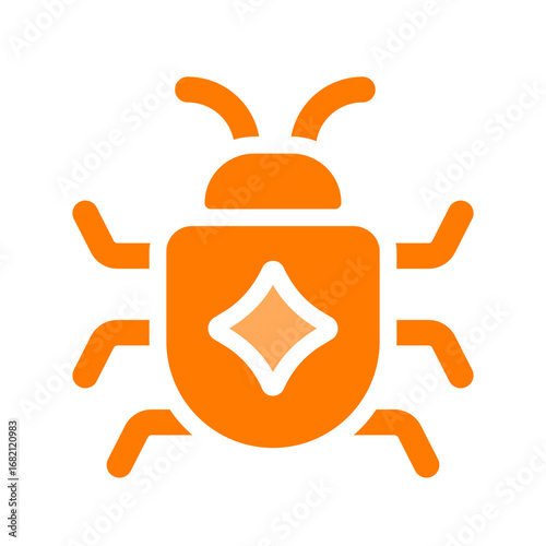bug orange icon