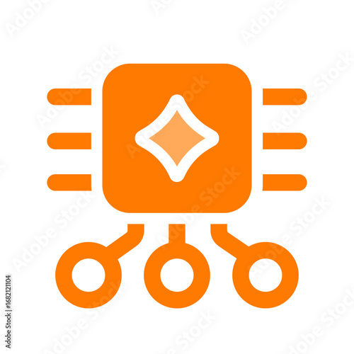 gpu chip orange icon