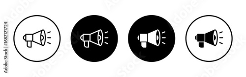 Megaphone icon symbol for apps and websites. Loudspeaker sign and symbol