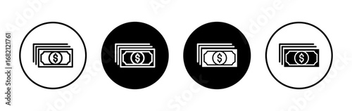 Money icon symbol for apps and websites. Money sign and symbol