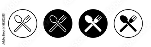 spoon and fork icon symbol for apps and websites. spoon, fork and knife icon vector. restaurant sign and symbol
