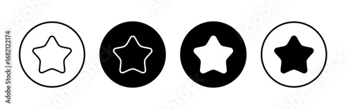 Star icon symbol for apps and websites. rating sign and symbol. favourite star icon
