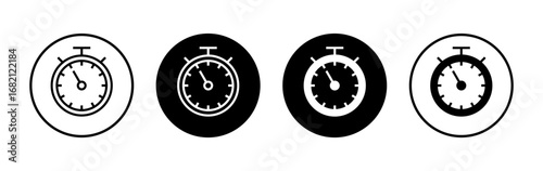 Stopwatch icon symbol for apps and websites. Timer sign and symbol. Countdown icon. Period of time