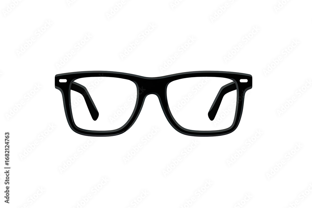Fototapeta premium A stylized, dark graphic of eyeglasses