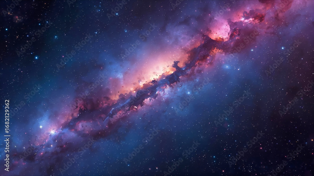 Obraz premium 銀河の背景イラスト