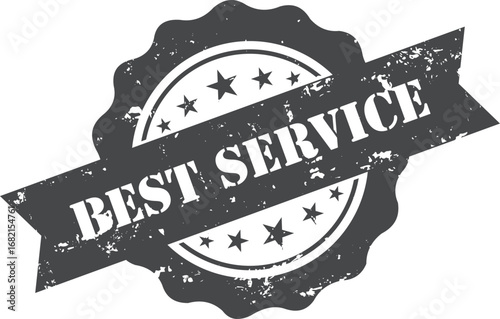 best service Rubber Stamp Vector Template	