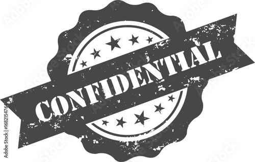 confidential Rubber Stamp Vector Template