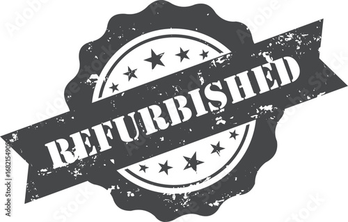 refurbished Rubber Stamp Vector Template	