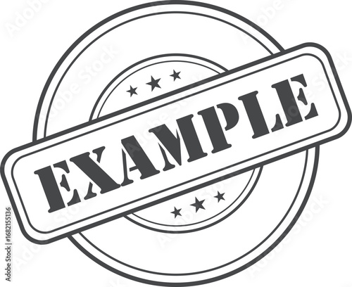 example Rubber Stamp Vector Template	