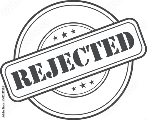 rejected Rubber Stamp Vector Template	