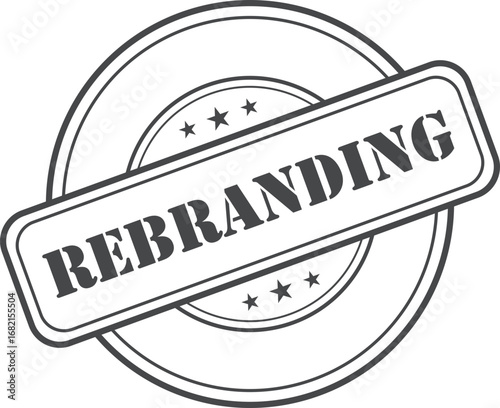rebranding Rubber Stamp Vector Template