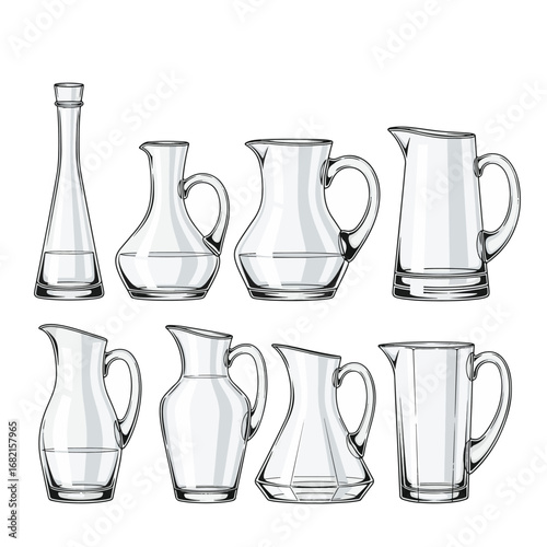 Elegant Glass Pitchers and Carafes for Serving