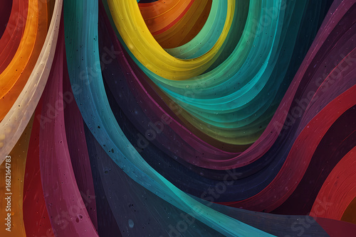 Abstract blend effect background featuring abstract wave ribbons.