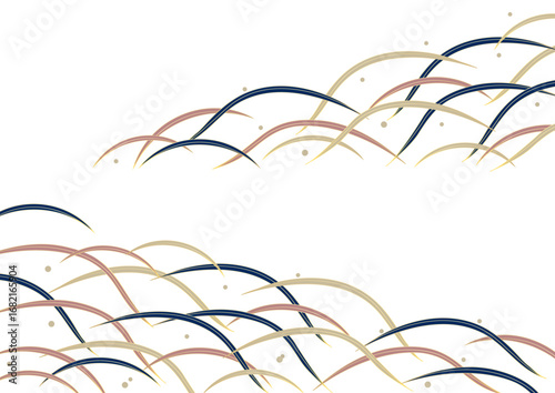 伝統的な和柄の背景素材。日本の紋様素材。露芝紋