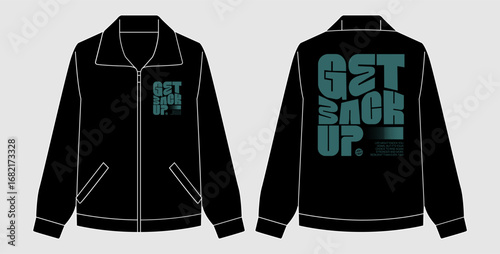 Mockup jacket, design streetwear 