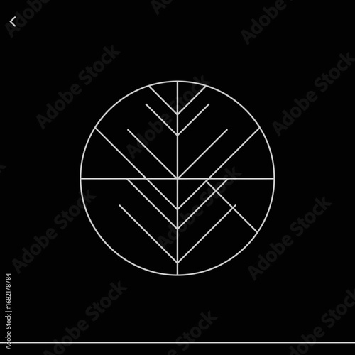 Abstract Geometric Circle Pattern in Black and White