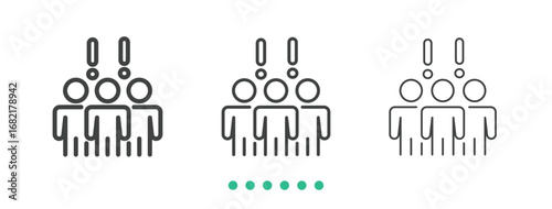 Rejection icon. Thin line icon vector