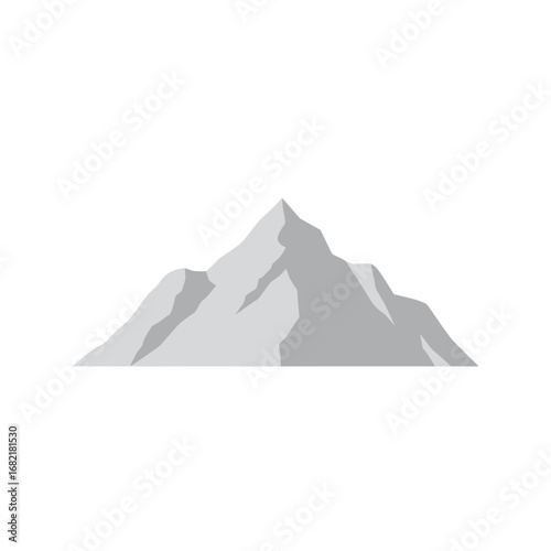 Grey Mountain Peak Landscape Illustration