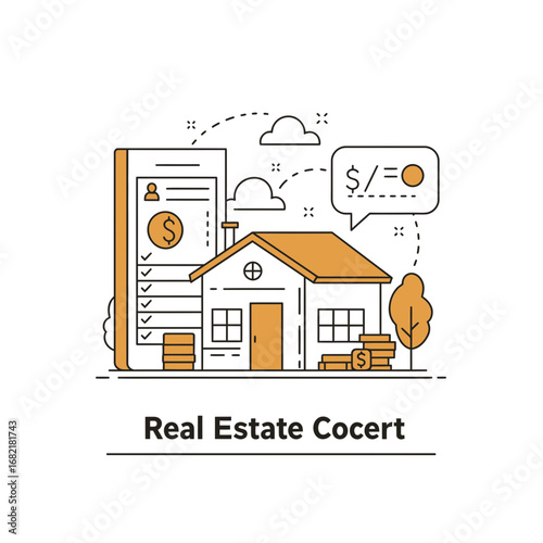 House Purchase Finance Concept Illustration