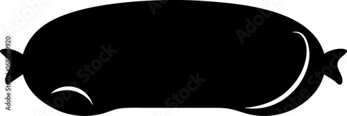 Simple Vector Silhouette of a Bolster Pillow Kolbalish