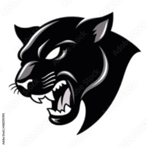 Vector Panther Head Logo Design illustration