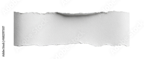 Ripped white rectangular paper