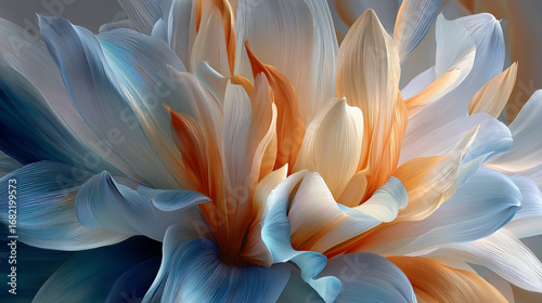 blue and yellow flower