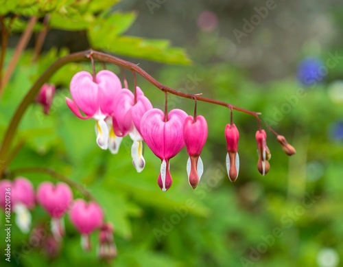 Wallpaper Mural Heart-shaped pink flowers in a garden Torontodigital.ca