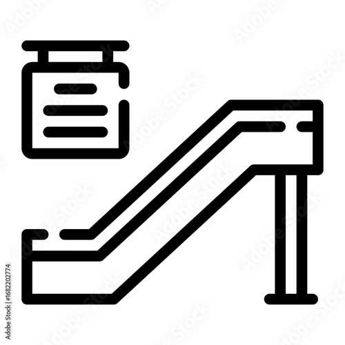 escalator line icon