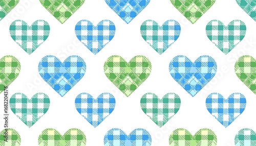 Wallpaper Mural Heart-shaped plaid pattern Torontodigital.ca