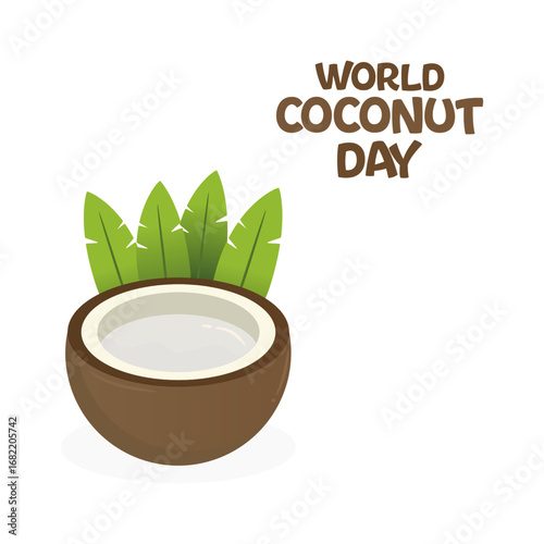 vector graphic of World Coconut Day ideal for World Coconut Day celebration