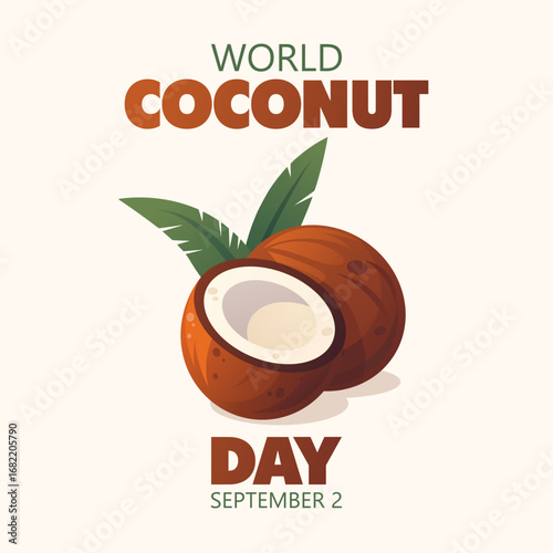 vector graphic of World Coconut Day ideal for World Coconut Day celebration