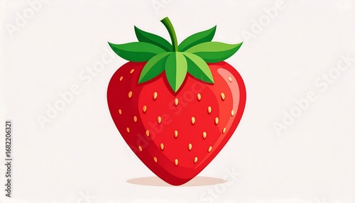 Wallpaper Mural Heart-shaped strawberry illustration (1) Torontodigital.ca