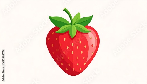 Wallpaper Mural Heart-shaped strawberry illustration Torontodigital.ca