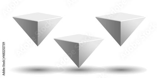 Upside down pyramid podium stage platform vector for unique displays, conceptual art, and design. Useful for illustrating an abstract, modern background with a unique look.
