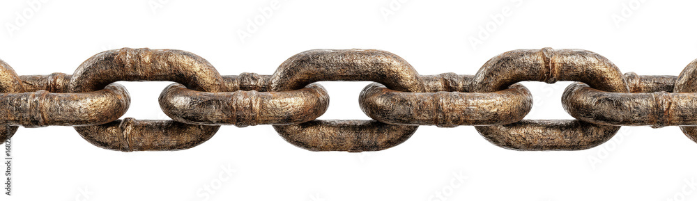 Obraz premium Aged metal chain links
