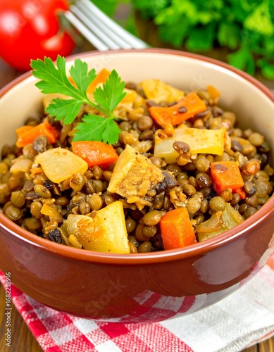 Wallpaper Mural Hearty lentil stew with vegetables Torontodigital.ca