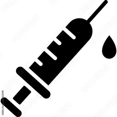 syringe icon illustration design with solid