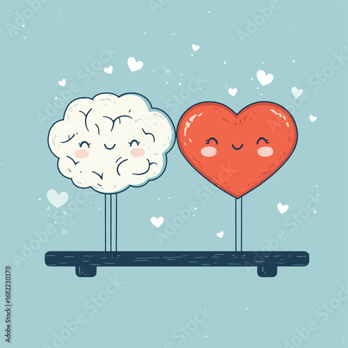 Emotional Intelligence, Control feeling and emotion with logical thinking brain, empathy or social skill, self control