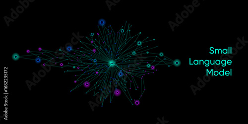 	
Illustration of abstract stream. Big data, technology, data transfer, data flow, large language model