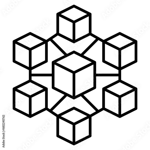 Blockchain  Icon Set Multiple Style Collection
