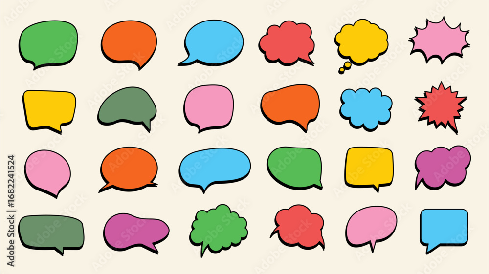Fototapeta premium icon set speech bubble vector