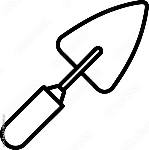 Trowel Icon Outline icon Vector Illustration
