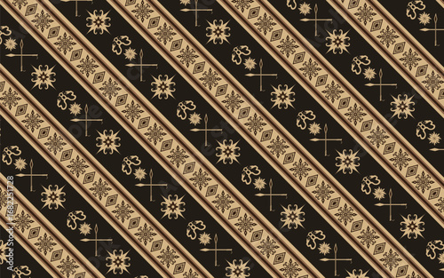 brown folk tribal cloth traditional pattern ethnic ornament art wallpaper background