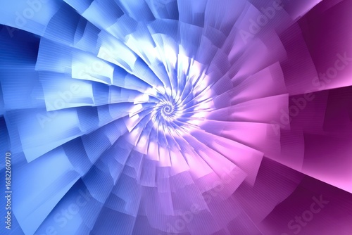 Abstract swirling spiral of blue and purple hues