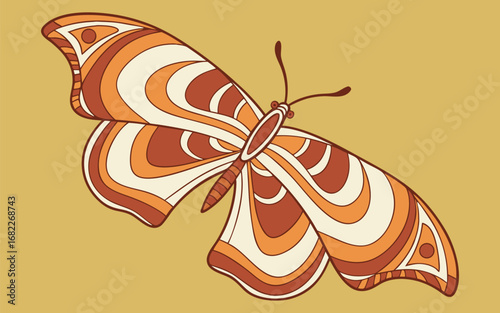 4k Abstract vector design of smooth wavy velvet fabric in orange and brown tones